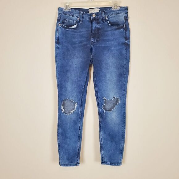 Free People Busted Knee Skinny Jeans Size 29S - Picture 1 of 7